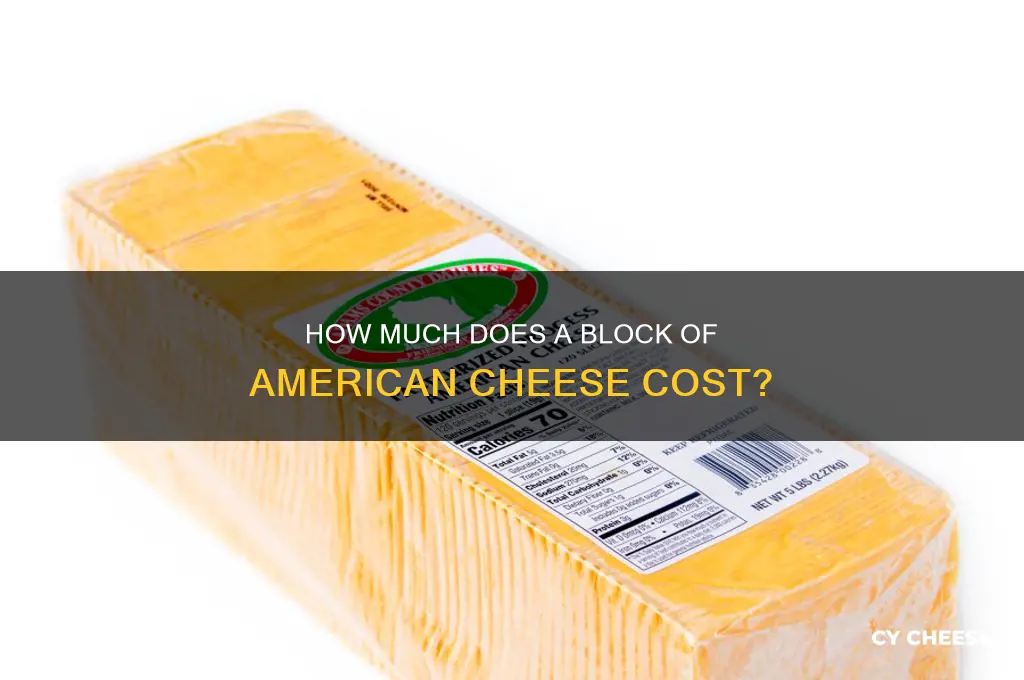 how much is a block of american cheese