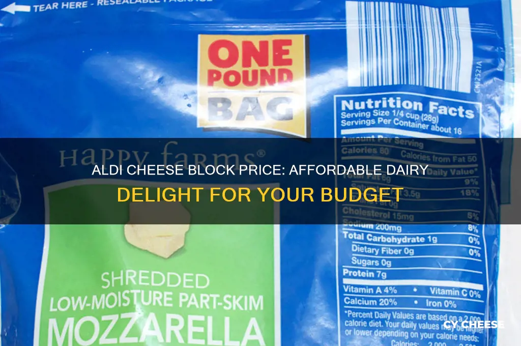 how much is a block of cheese at aldi