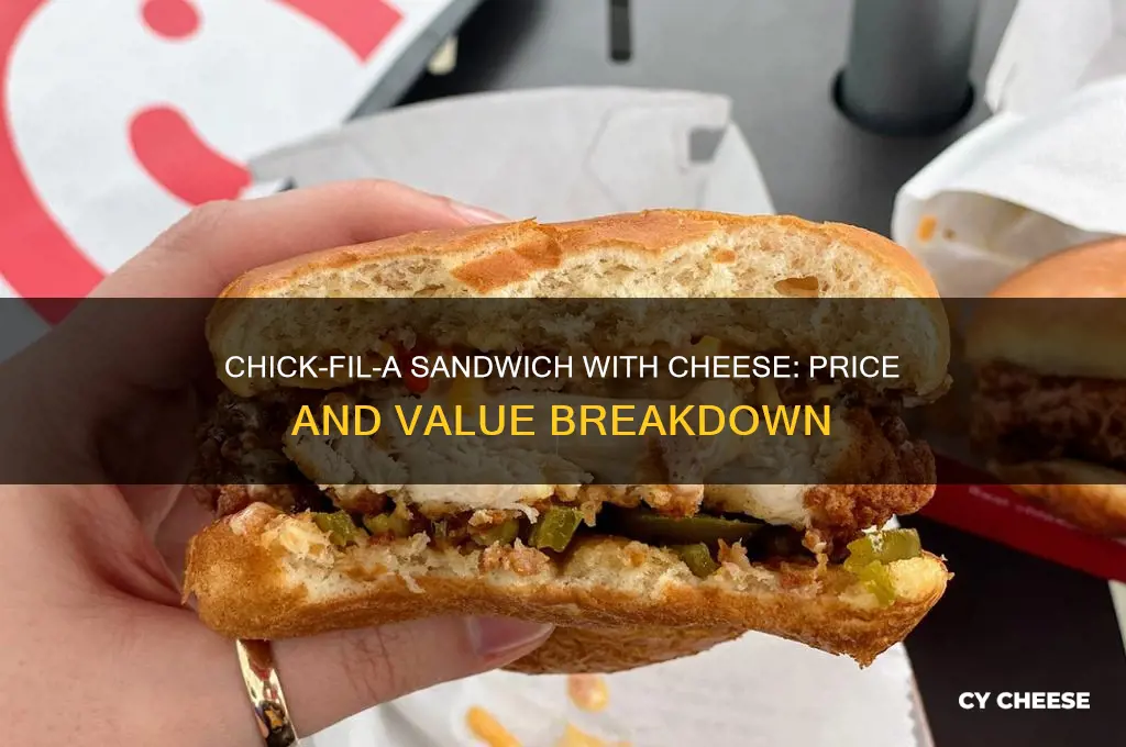 how much is a chick fil a sandwich with cheese
