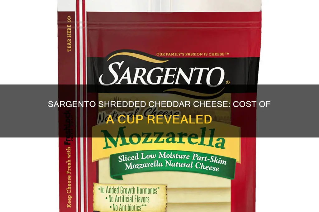 how much is a cup of sargento shredded cheddar cheese