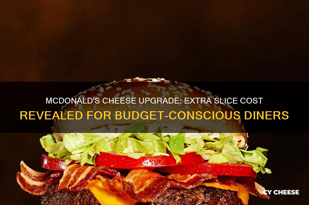 how much is a extra slice of cheese at mcdonalds