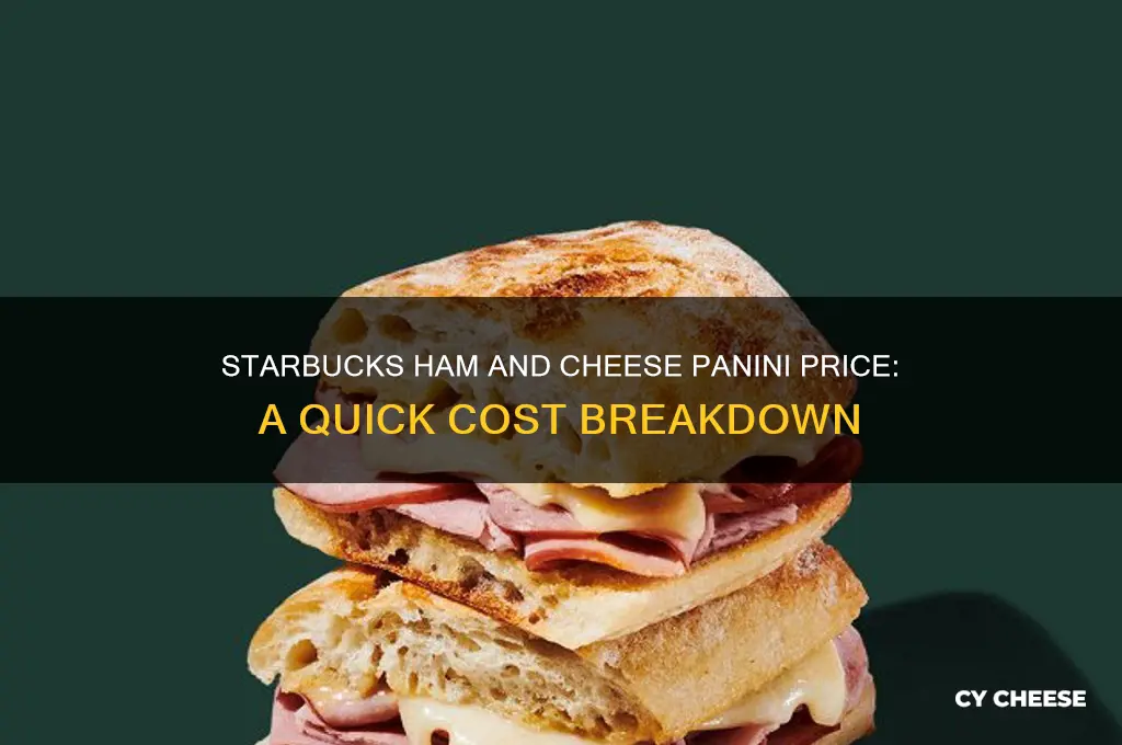 how much is a ham and cheese panini from starbucks