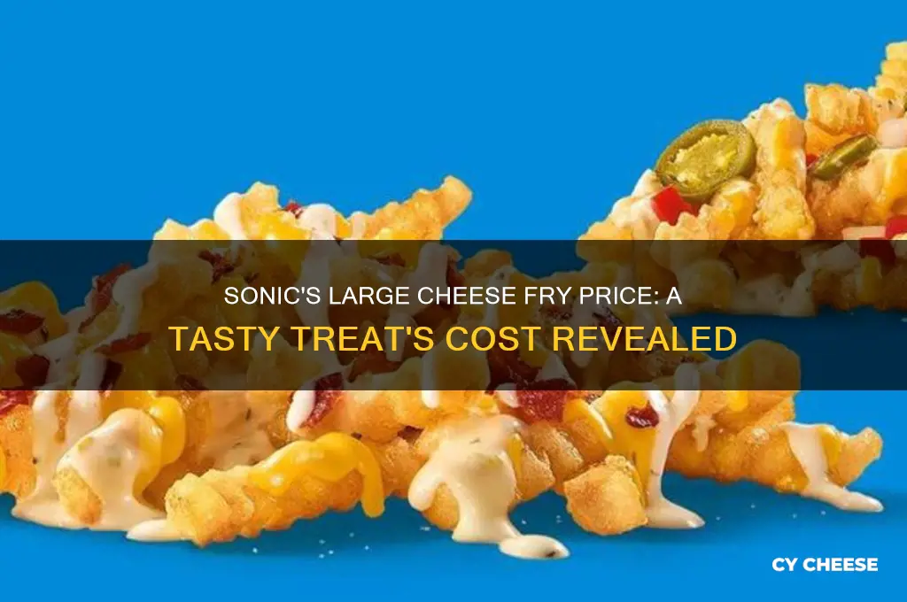 how much is a large cheese fry from sonic
