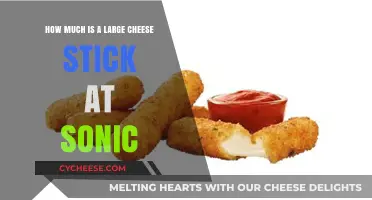 Sonic's Large Cheese Stick Price: A Tasty Snack Breakdown