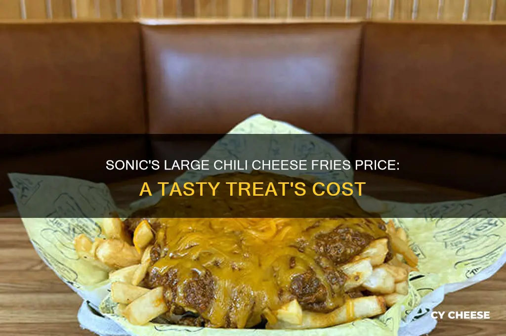 how much is a large chili cheese fries at sonic