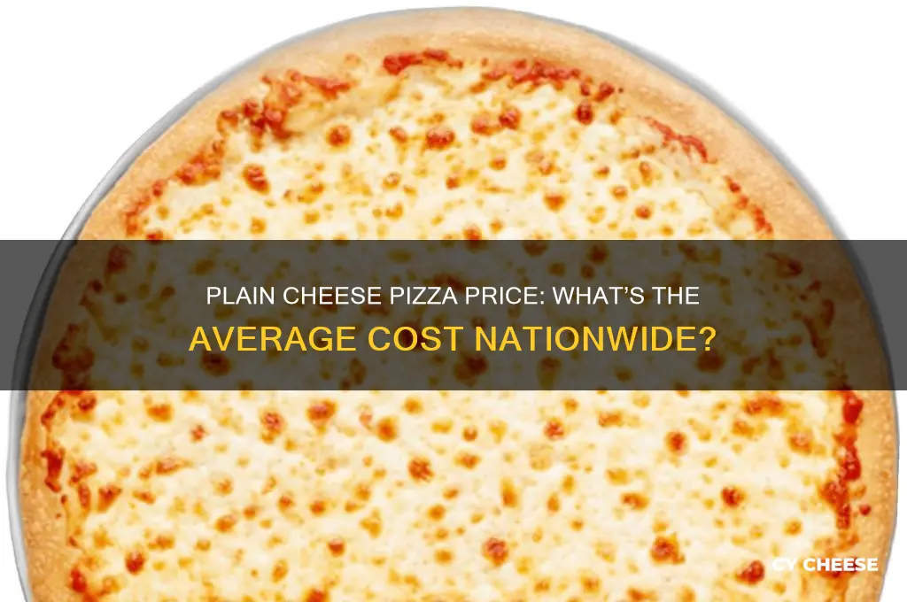 how much is a plain cheese pizza