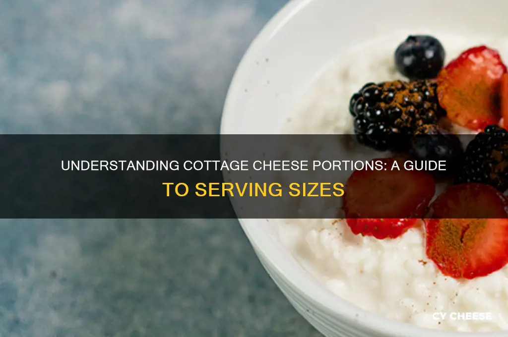 how much is a portion of cottage cheese
