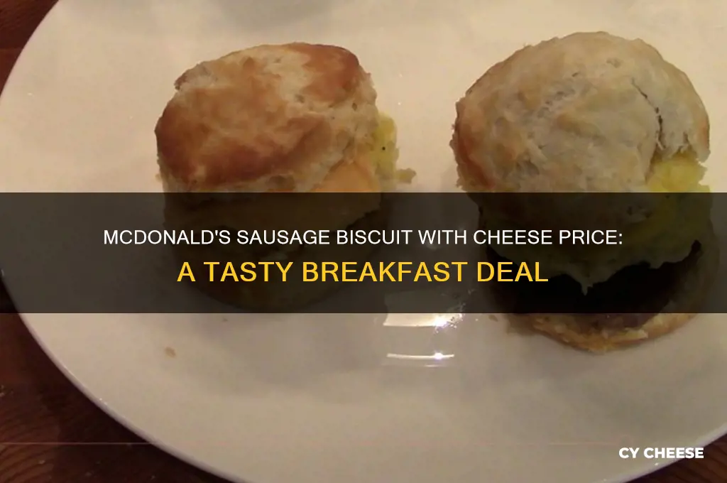 how much is a sausage biscuit with cheese at mcdonald