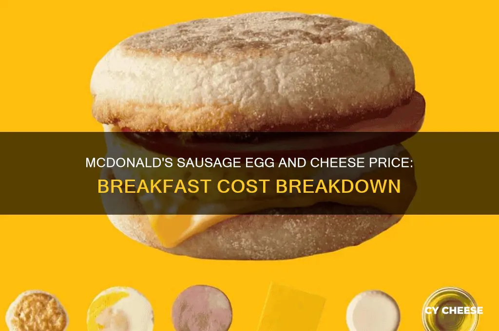 how much is a sausage egg and cheese at mcdonald