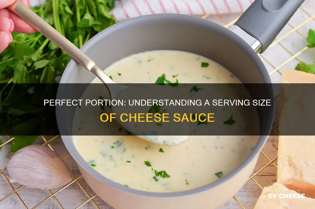 how much is a serving of cheese sauce