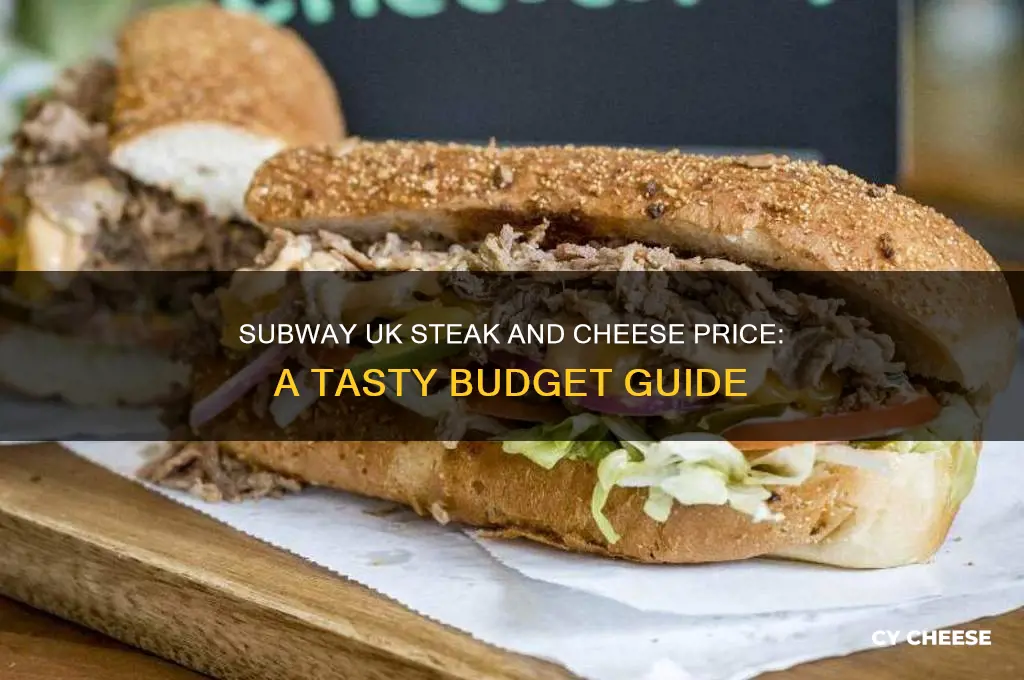 how much is a steak and cheese at subway uk