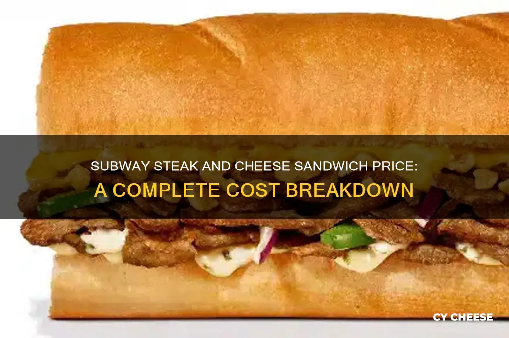 how much is a steak and cheese sandwich at subway