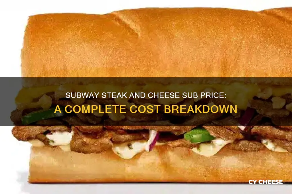 how much is a steak and cheese sub at subway