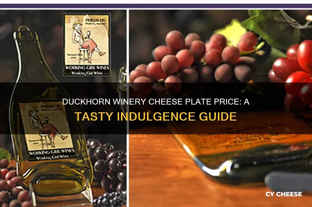 how much is cheese plate at duckhorn winery