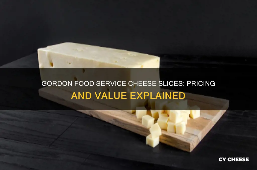 how much is gordon foods cheese slices