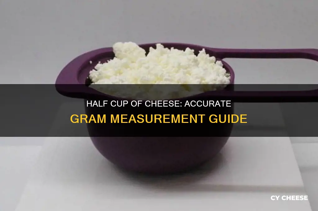 how much is half a cup of cheese in grams