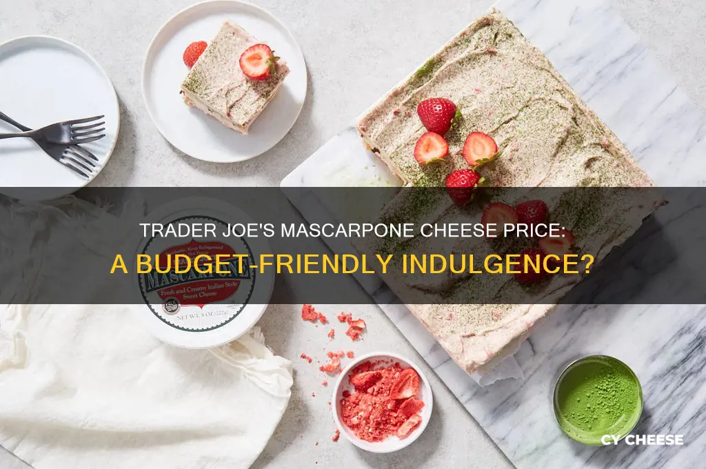 how much is mascarphone cheese at trader joe