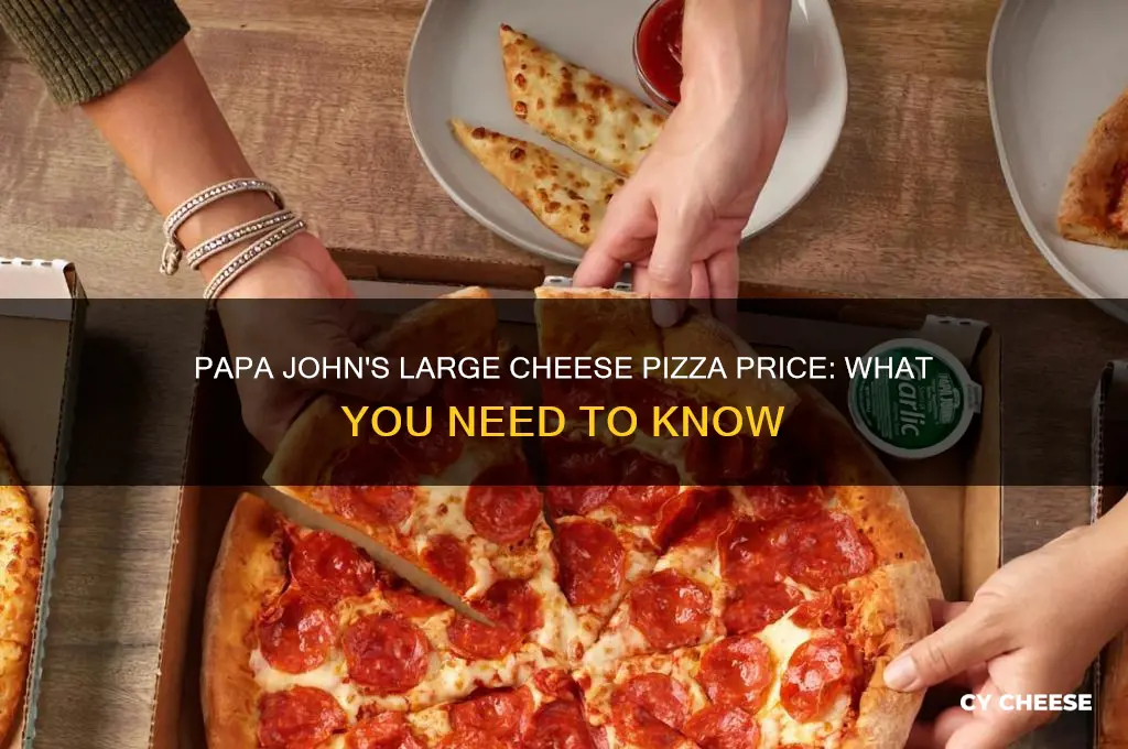 how much is one large cheese pizza from papa johns