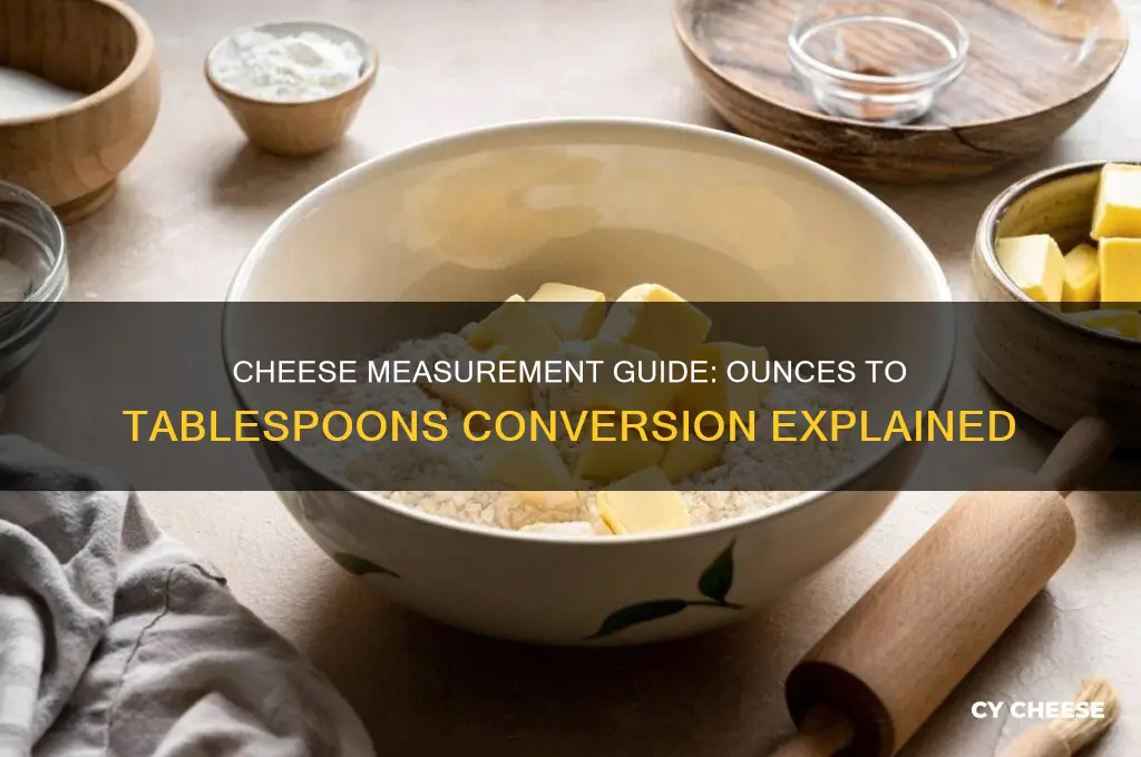 how much is one ounce of cheese in tablespoons