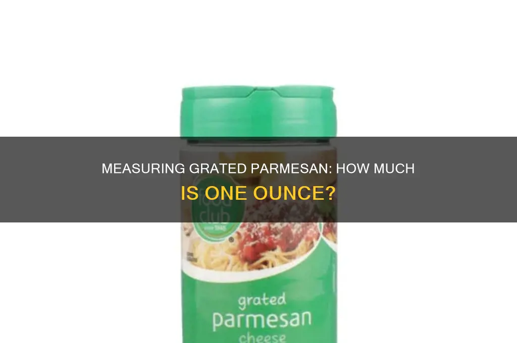 how much is one ounce of grated parmeson cheese
