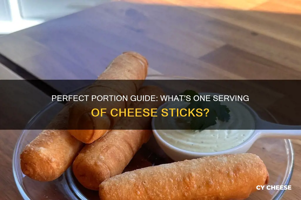 how much is one serving of cheese sticks
