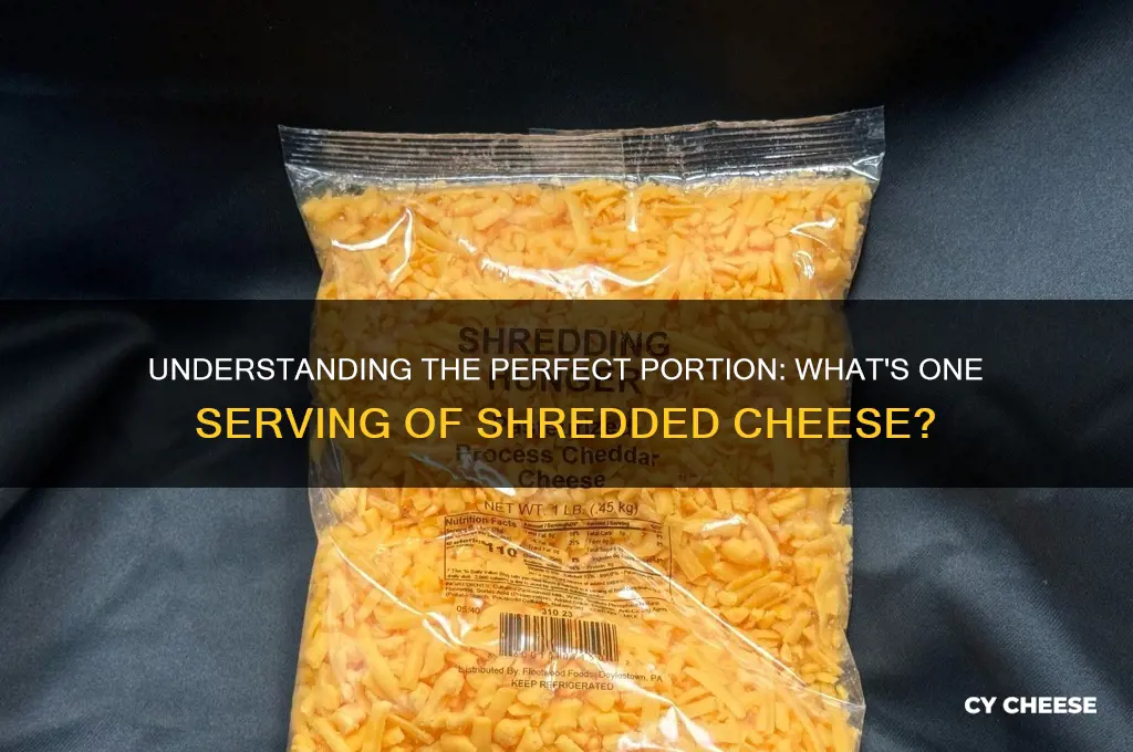 how much is one serving of shredded cheese