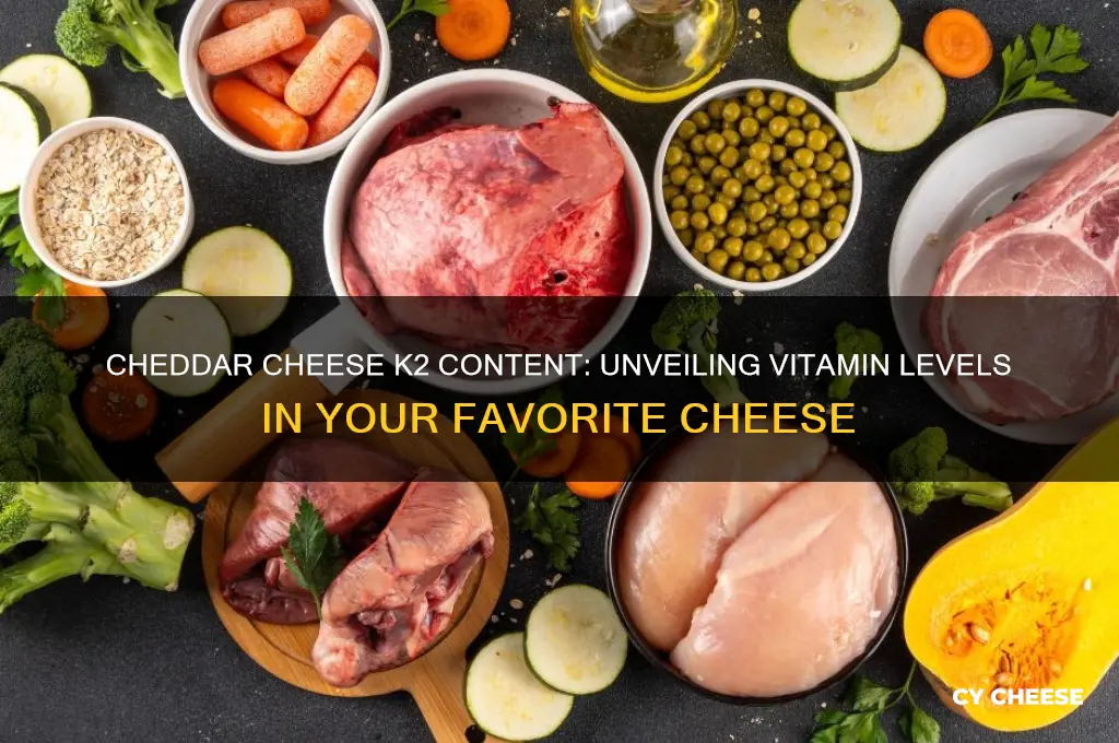 how much k2 in cheddar cheese
