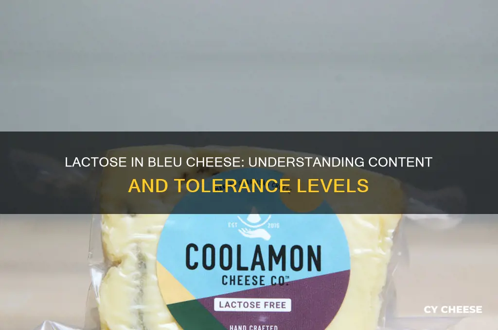 how much lactose bleu cheese