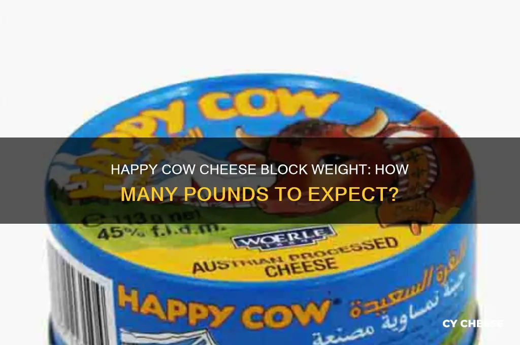 how much lb is a block of happy cow cheese