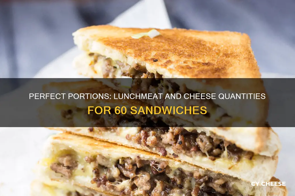 how much lunchmeat and cheeses is needed for 60 sandwiches