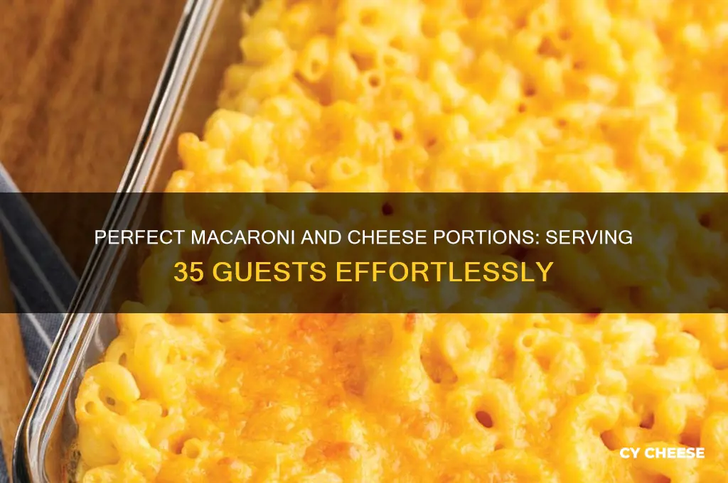 how much macaroni and cheese for 35