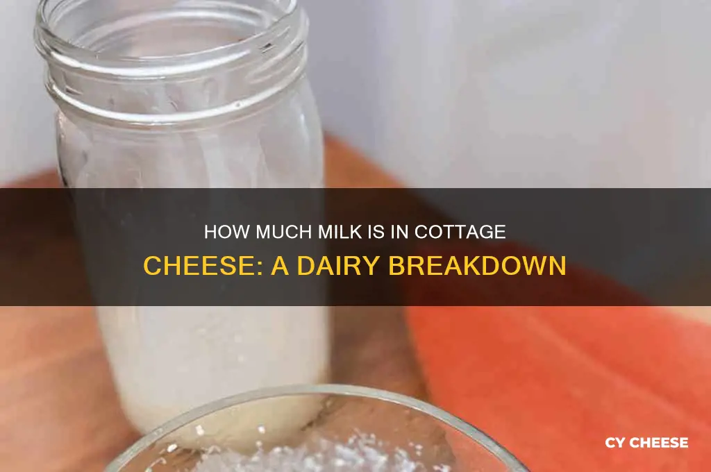 how much milk in cottage cheese