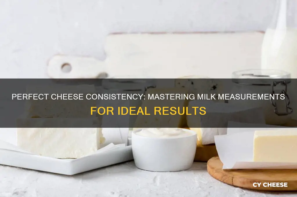 how much milk too add to cheese