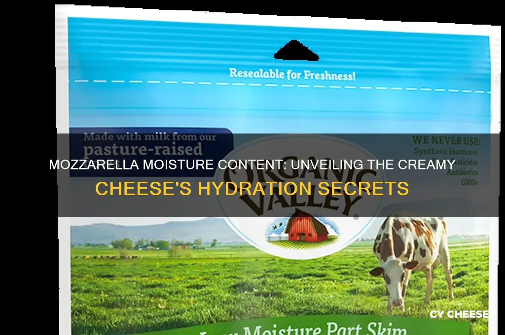 how much moister is in mozarella cheese