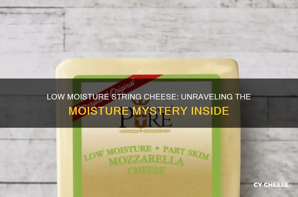 how much moisture in low moisture string cheese