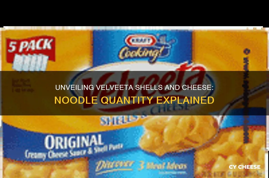 how much noodles are in velveeta shells and cheese