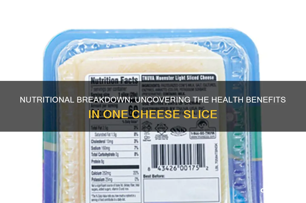 how much nutrition is in one slice of cheese