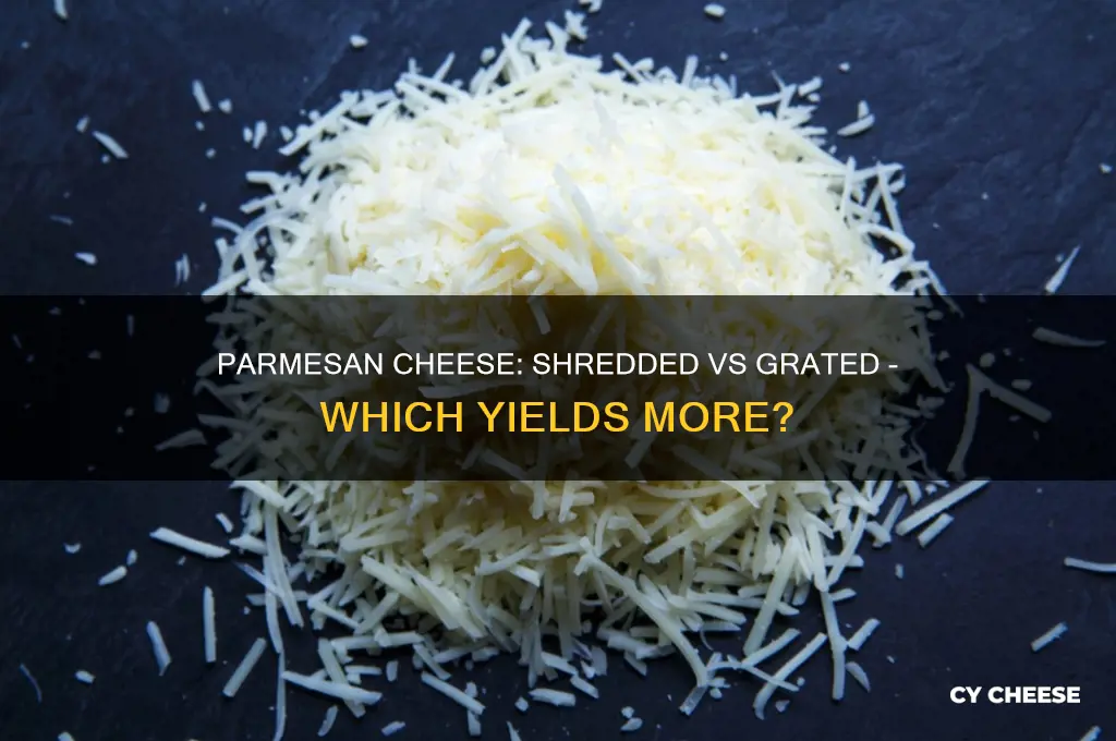 how much parm cheese shredded vs grated