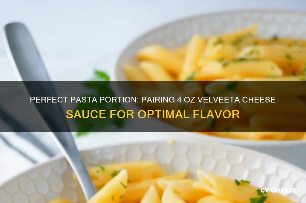 how much pasta for 4 oz of velveeta cheese sauce