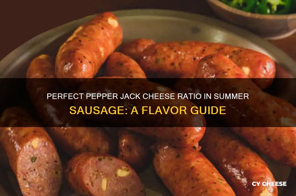 how much pepper jack cheese in summer sausage