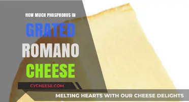 Phosphorus Content in Grated Romano Cheese: A Nutritional Breakdown