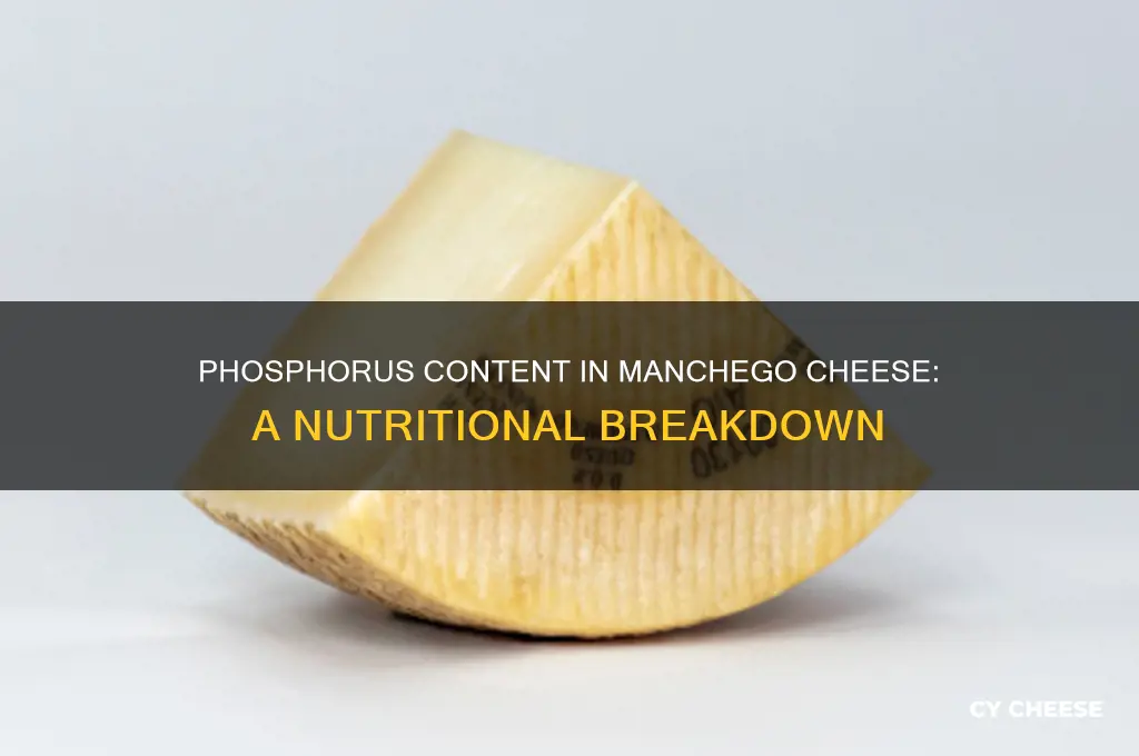how much phosphorus in manchego cheese