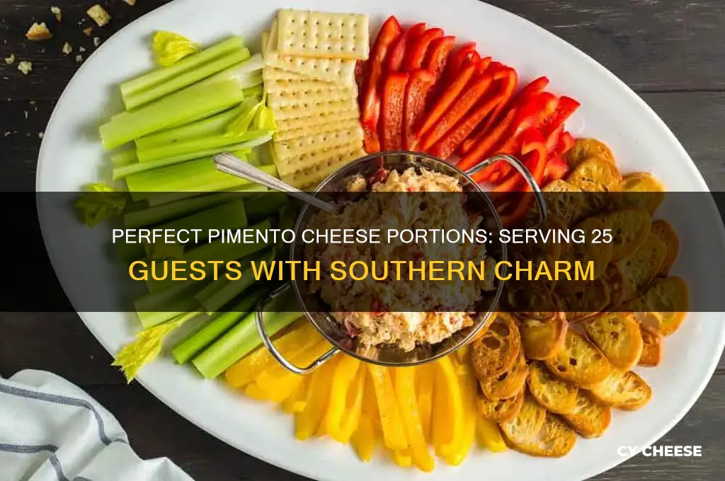 how much pimento cheese for 25 people