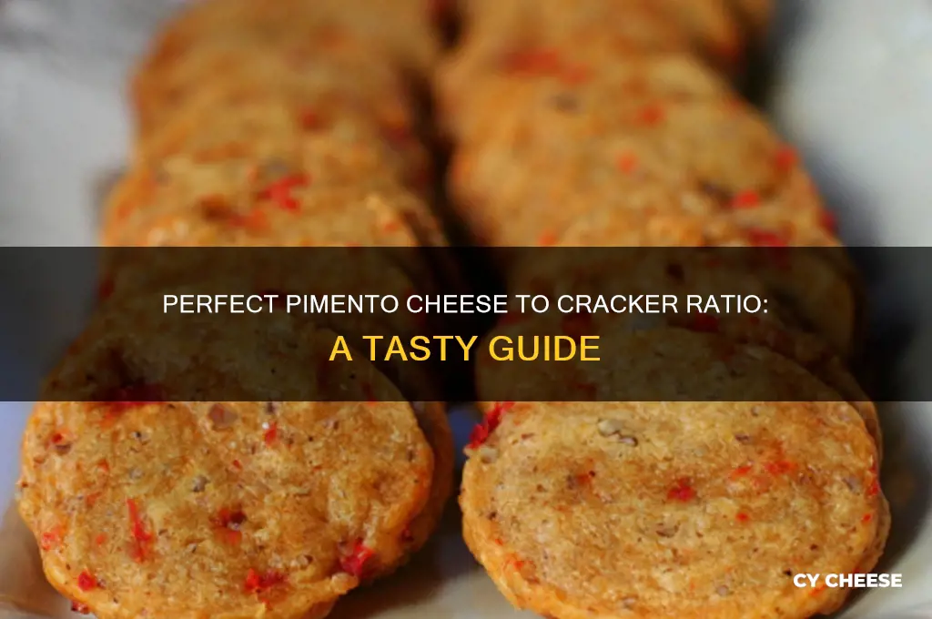 how much pimeto cheese per cracker