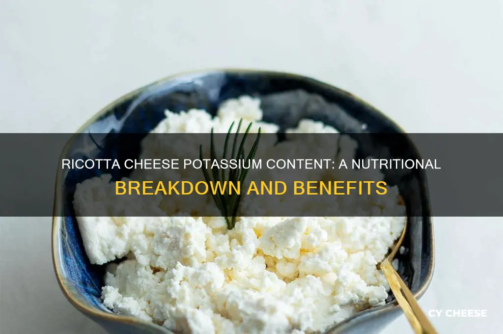 how much posassium is in ricotta cheese