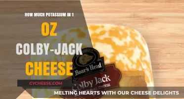 Potassium Content in 1 Ounce of Colby-Jack Cheese Revealed