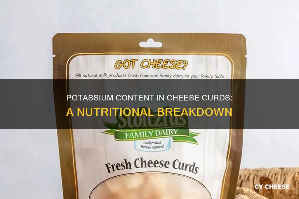 how much potassium in cheese curds