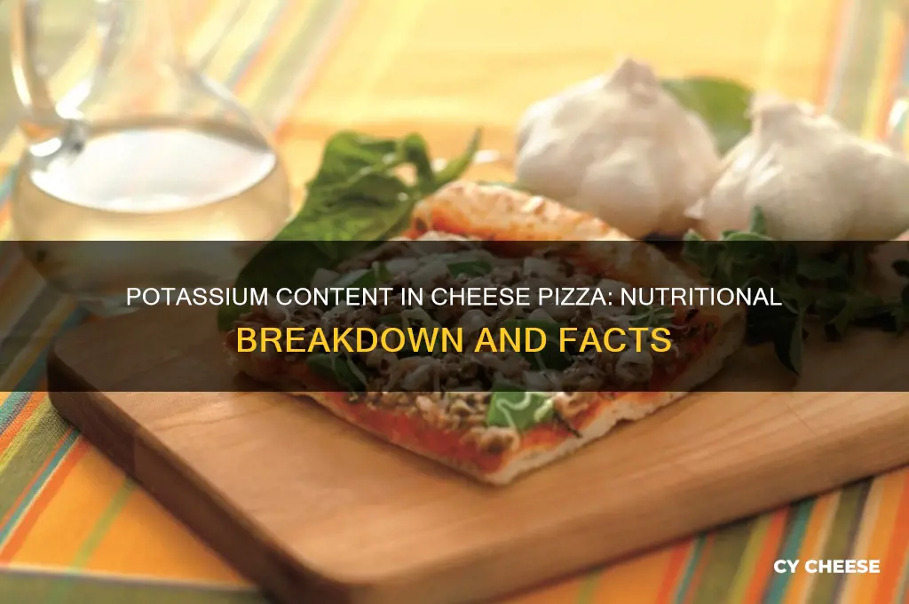 how much potassium in cheese pizza