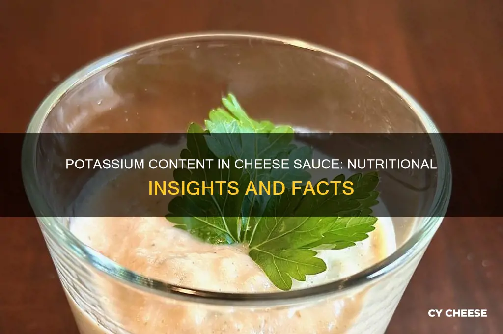 how much potassium in cheese sauce