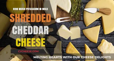 Potassium Content in Mild Shredded Cheddar Cheese: A Nutritional Insight